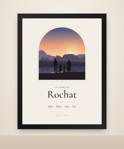 Poster Famille · Photo & prénoms