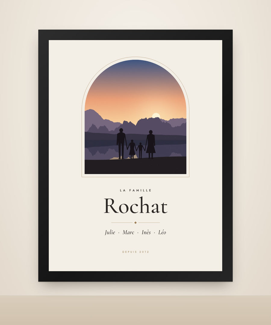 Poster Famille · Photo & prénoms