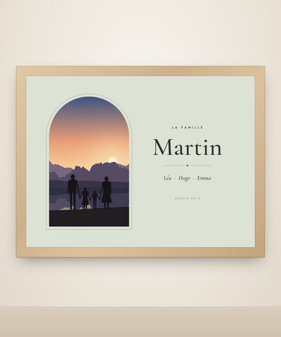 Poster Famille · Photo & prénoms